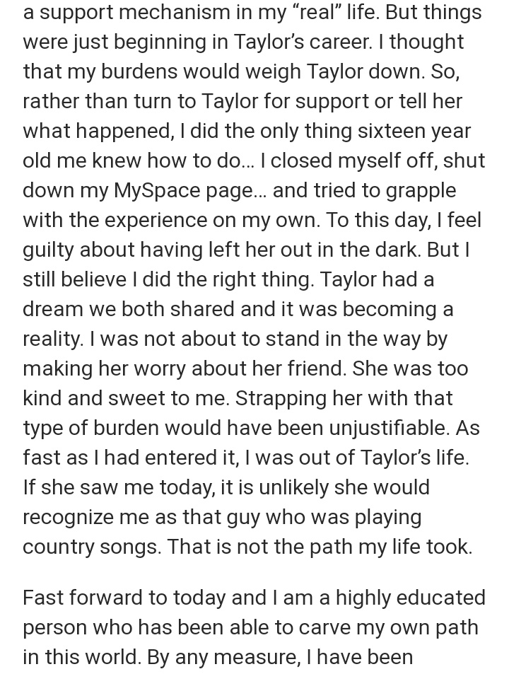 f0lkl0re2's tweet photo. Read this on Quora and OMG!!! I really hope this guy and Taylor reconnected somehow. It's shocking how I never knew this😭😭😭did y'all know!?!?!!! https://t.co/OFu5mk44Ht