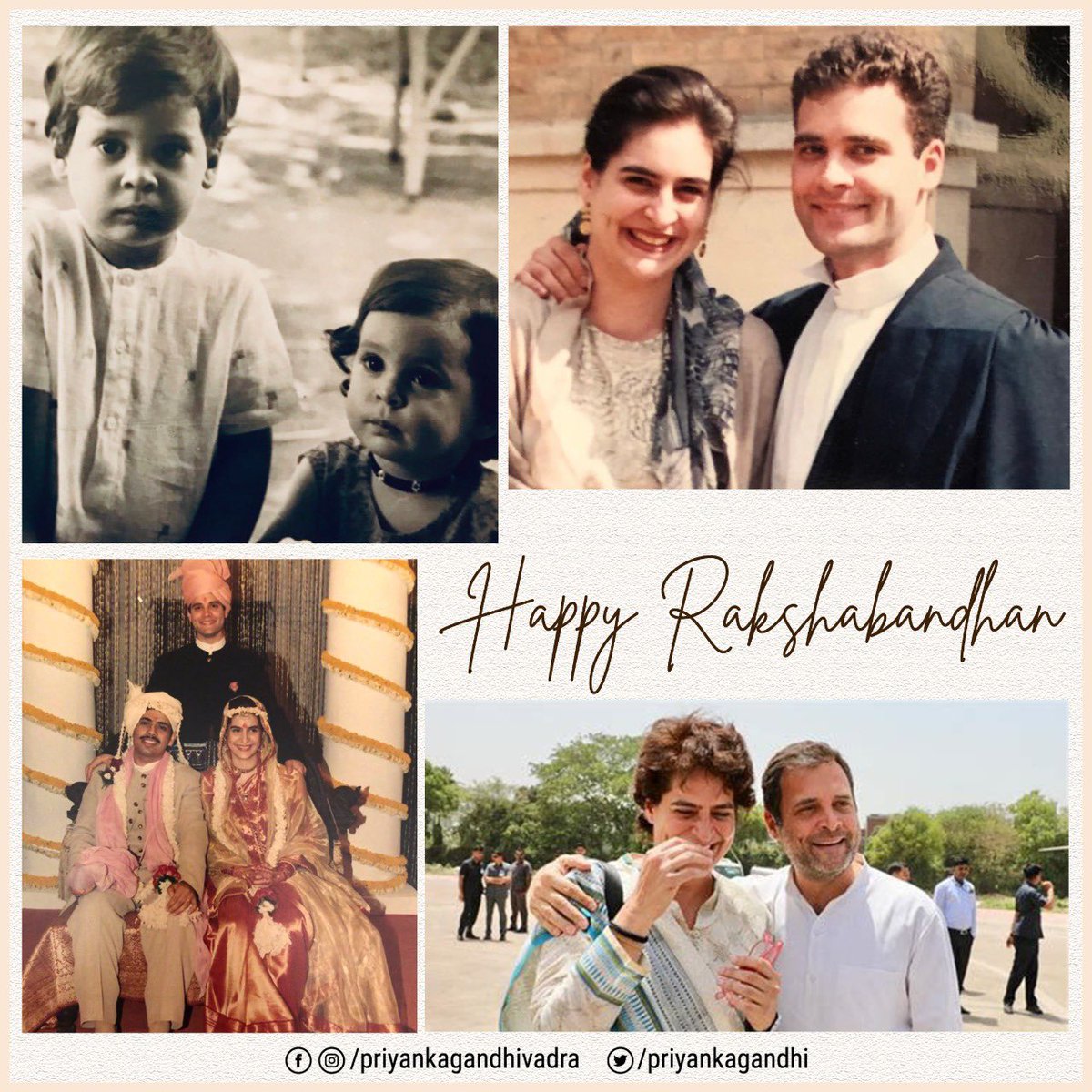 priyankagandhi's tweet photo. आप सभी को भाई-बहन के बीच अटूट प्रेम, विश्वास और भरोसे के प्रतीक पावन पर्व रक्षाबंधन की हार्दिक शुभकामनाएं।

 #RakshaBandhan https://t.co/5lMOMJZLkE
