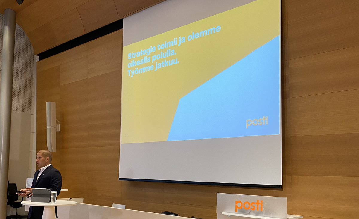 Tulosjulkistusaamu☀️Suunta on oikea <a href="/postigroup/">Posti</a> liikevaihto kasvoi H1 2022📈.Oikaistu käyttökate laski 76 milj eur,johtuen Postipalvelujen kannattavuuden heikentymisestä.Verkkokauppa&amp; jakelupalveluiden sekä Varastointi-&amp; logistiikkapalveluiden oik.käyttökate paranivat.Työ jatkuu!