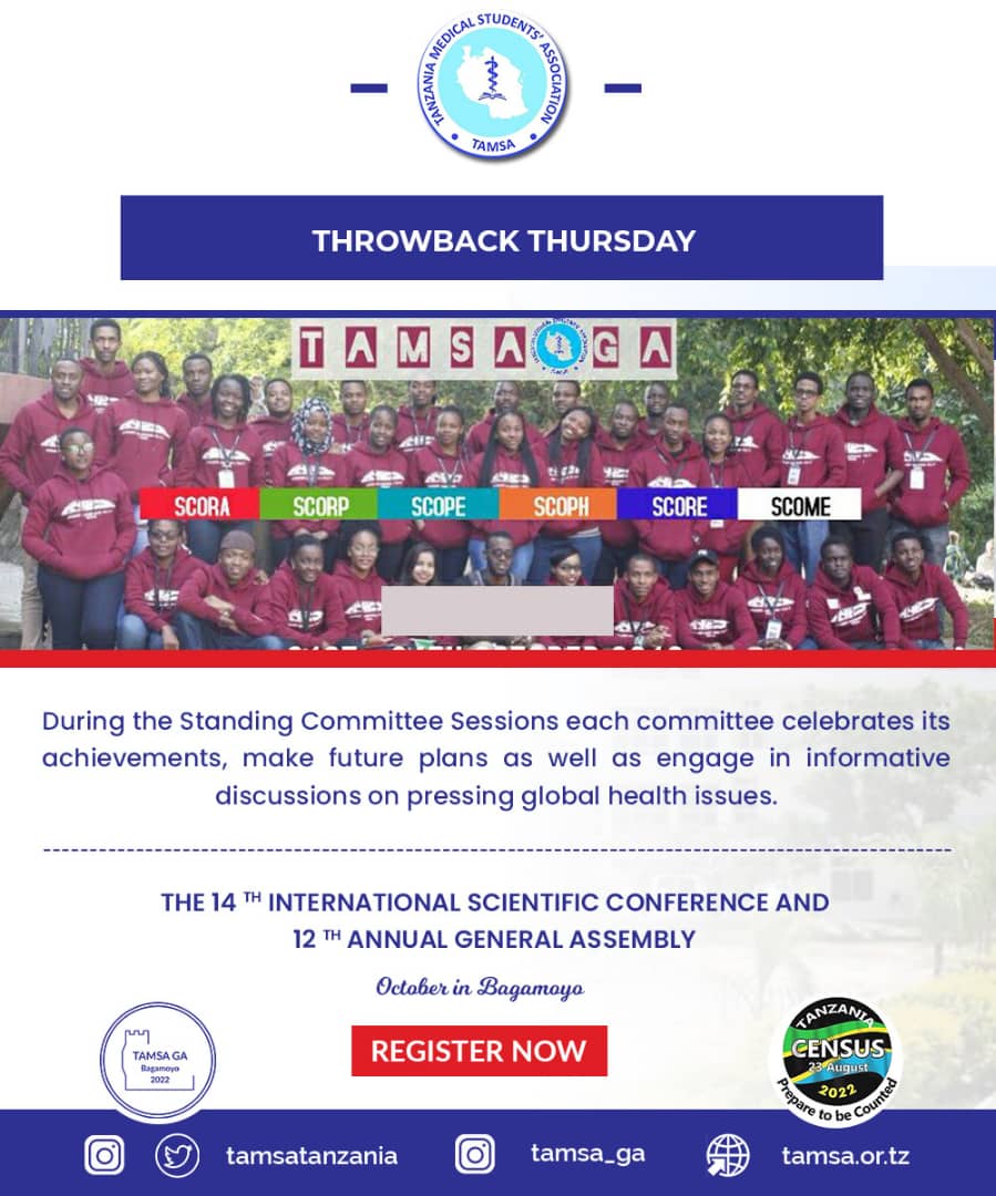 anode_kolesya's tweet photo. Throwback during the standing Committee session in 2017.
In this year's sessions get acquainted with all TAMSA committes as they showcase respective accomplishments and share exciting plans.
Register now and be part of this huge event.
#12thTamsaGA
#14ScientificConference https://t.co/2KMlnletqF