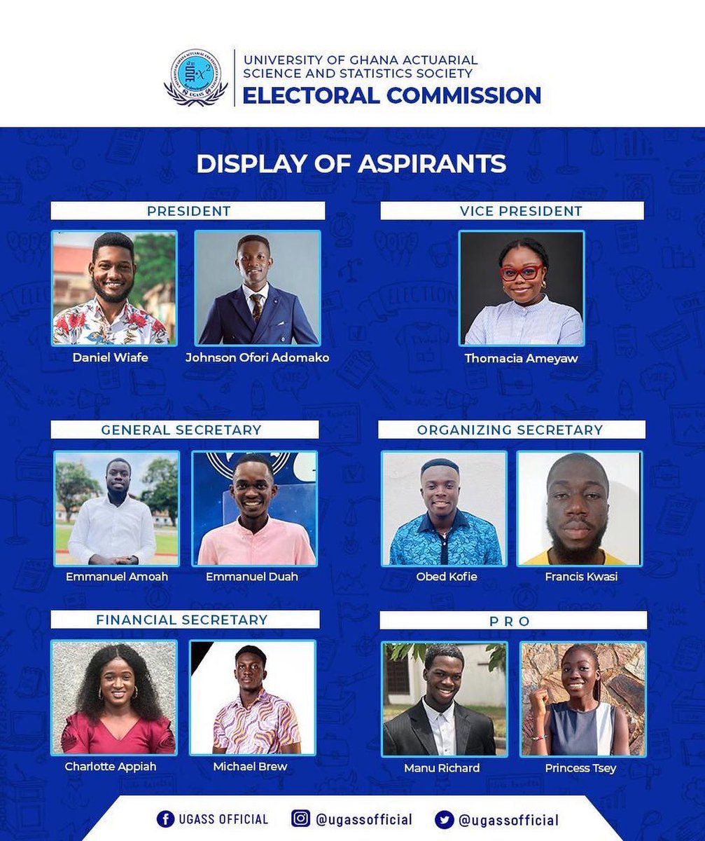 ugass_'s tweet photo. Display of aspirants.
#ugass
#ugassfordevelopment https://t.co/lOIdEWCifQ