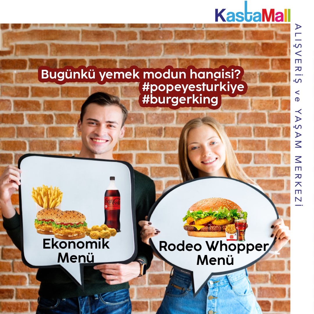 Hangi hamburger senin tercihin?🍔Bugünkü yemek modun hangisi?🤩
#burgerkingtr #popeyesturkiye #yemekmodu #tercihsenin #kastamallavm