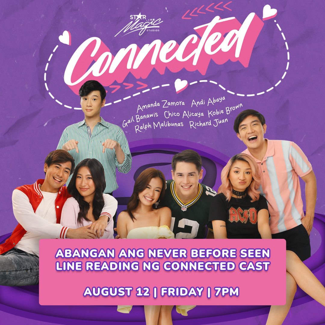starhuntabscbn's tweet photo. Abangan ang never before seen LINE READING ng CONNECTED cast! #ConnectedTheMovie #Connected3rdKiligWeek #StarMagicStudios https://t.co/7w6EMQLyCq