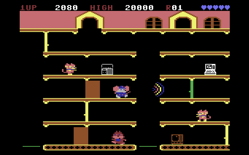 64th_Dimension's tweet photo. Mappy (1984)

#C64 #Commodore64 #pixelart #Mappy https://t.co/iOKKPbAMYc