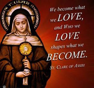 maguire_mark's tweet photo. Happy feast day to my former school of happy memory. Saint Clare, pray for us. @StClaresDrum https://t.co/b1mFAQzlxn