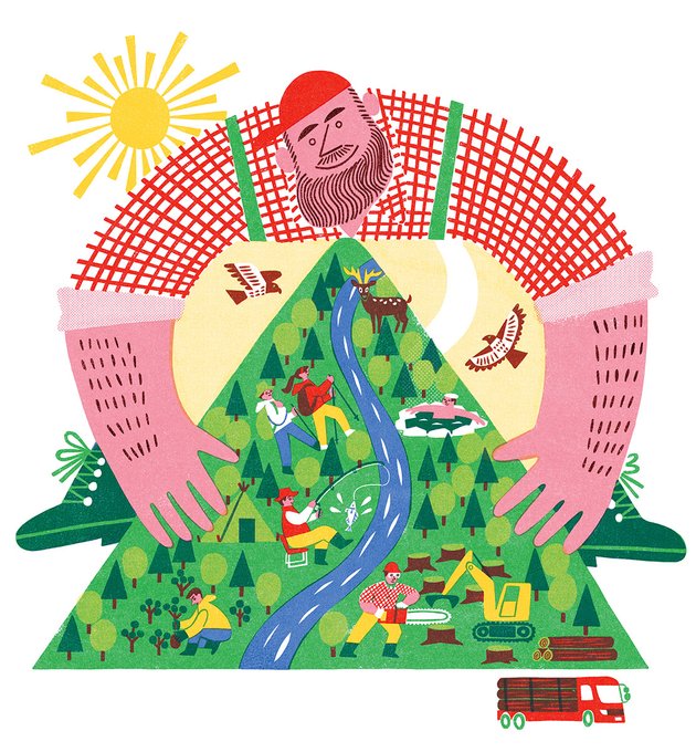 山の日のtwitterイラスト作品