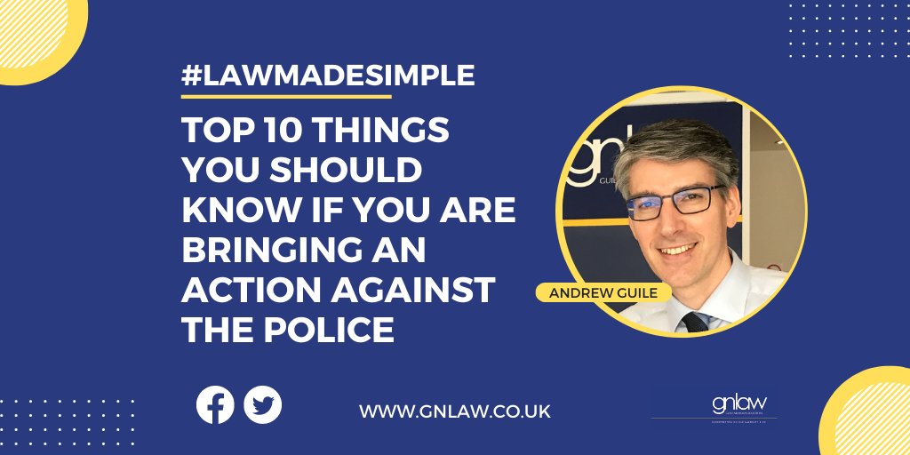 GuileNicholas's tweet photo. Andrew Guile gives his Top 10 tips on bringing claims against the police #policeclaims #wrongfularrest #maliciousprosecution #lawmadesimple https://t.co/Mhb8yrpjR3 https://t.co/RrSFtFkSRb