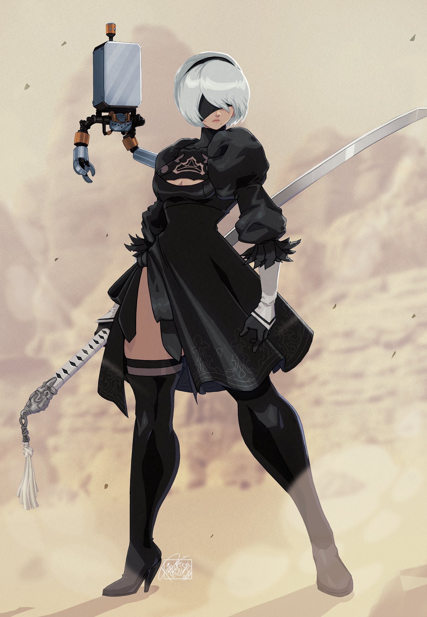 Tovio Rogerscommissions Closed On Twitter Full Body Commission Of Nier Automatas 2b 