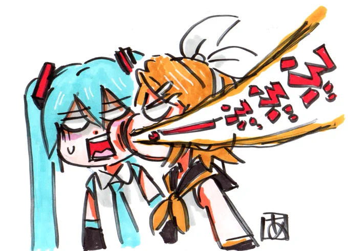 俺の描くこの2人は、仲が良いのか悪いのかよくわからんが、アホであると思っている... 