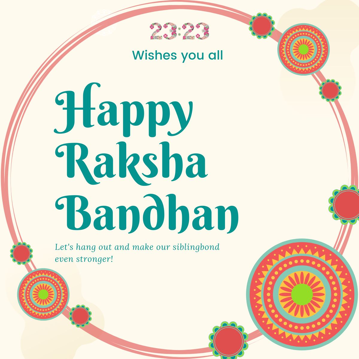 2323Designs Wishes you all a 
Happy Raksha Bandhan

 #rakhi  #rakshabandhan #sustainablerakhi #brolove #siblinglove #sistersandbrothers #festivalsofindia #2323designs #23stories #rakhis