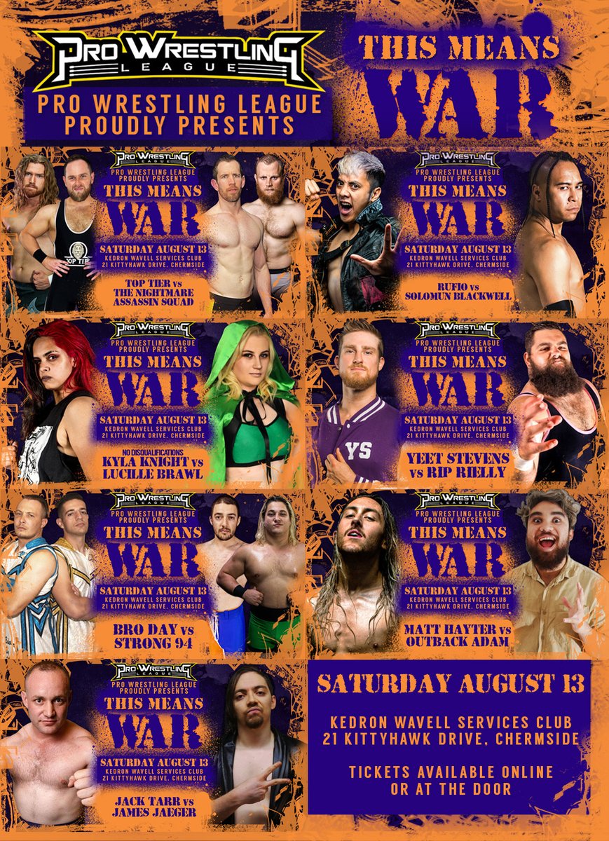 We're back at Kedron-Wavell - 21 Kittyhawk Dr, Chermside TOMORROW NIGHT!

Don't miss Queensland's best professional wrestlers in action in a night of spectacular, family friendly entertainment! 

Tickets available at the door or book online here: bit.ly/3N4t5GK