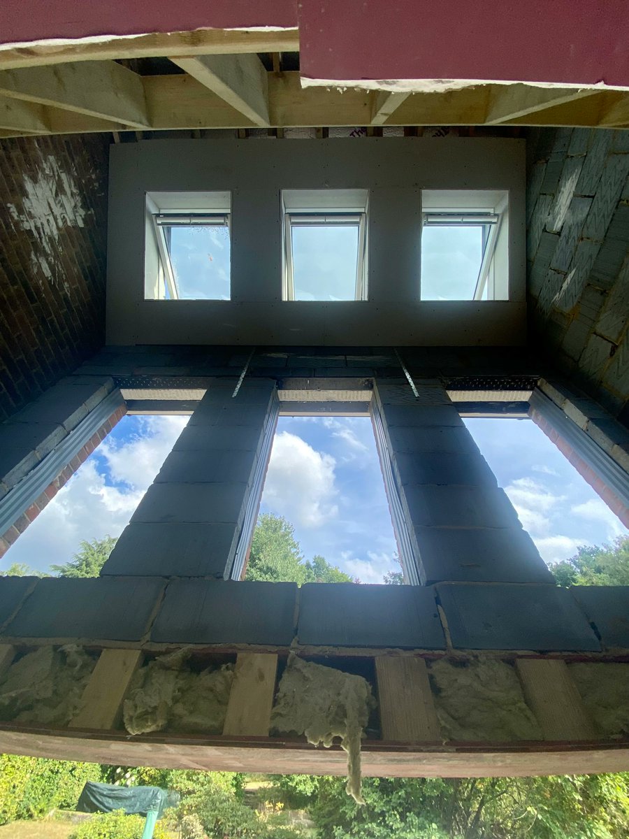 bliss_ltd's tweet photo. What a fabulous extension this is going to be. The steep slope of the land to the rear of this house meant that we needed to bring in as much natural light as possible with tall clerestory windows, mezzanine level instead of an enclosed first floor and large skylights bring. https://t.co/EIYTIZmakd