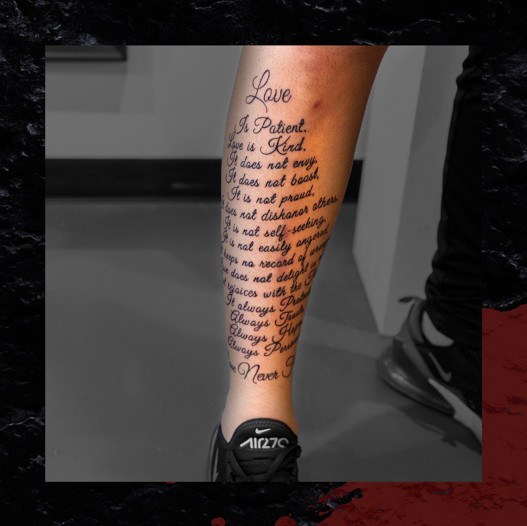 Love Is Patient Tattoo