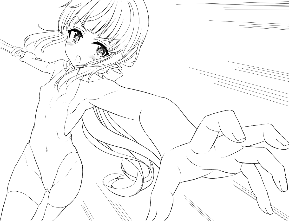 【バトルカットイン 線画】
勢いを出すのにパースの効いた
ポーズがやりたかったので
そんな感じで描いてみました 