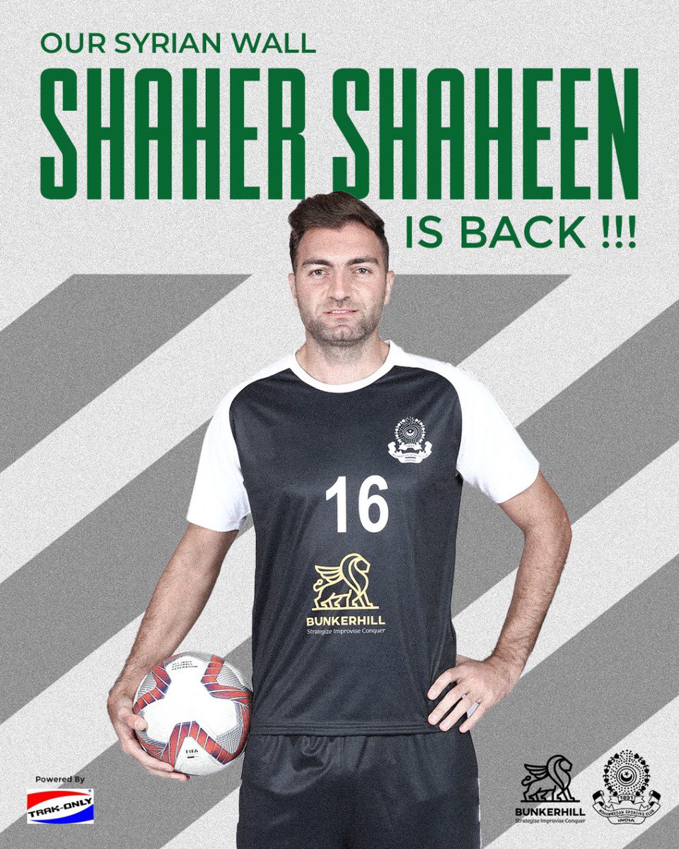 MohammedanSC's tweet photo. ✅DONE DEAL✅

Our Syrian wall Shaher Shaheen has extended his contract with the club for another season 💪🏻⚫️⚪️

Welcome back HABIBI 😎

#JaanJaanMohammedan
#TransferAlerts https://t.co/mWqTh0s9bN