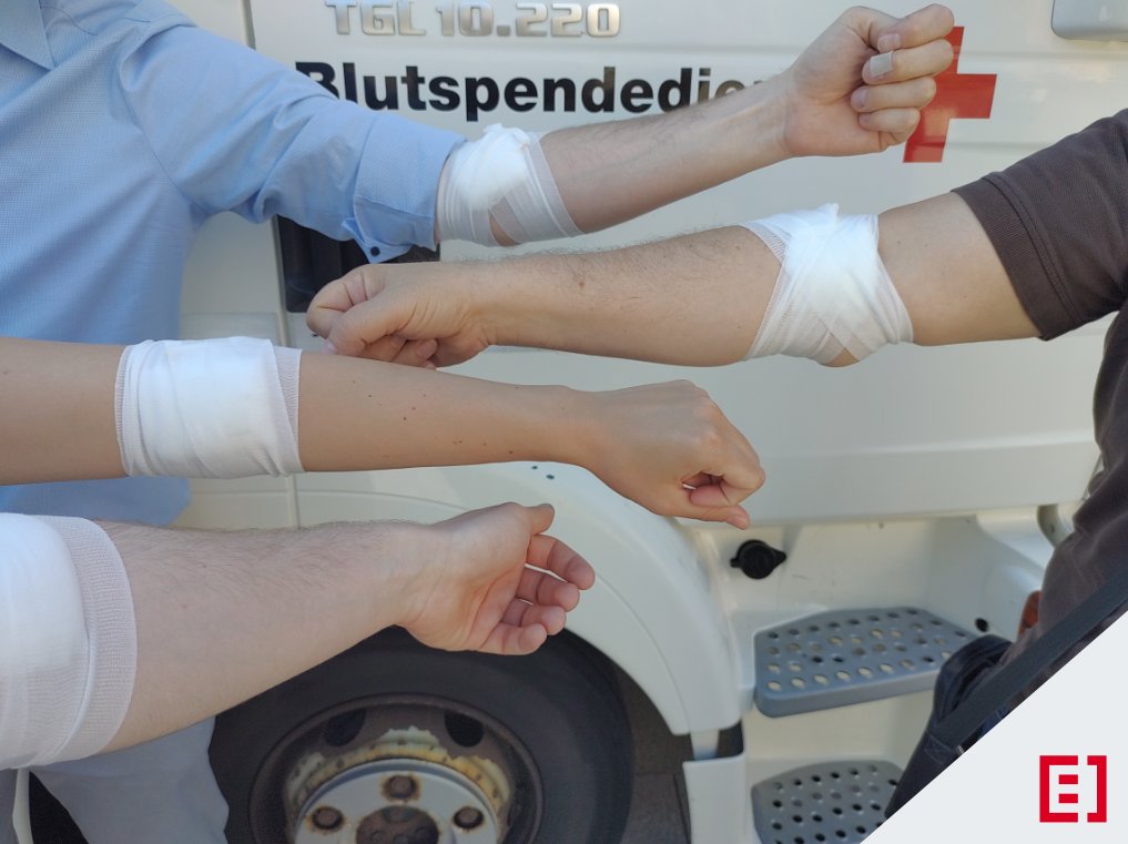 Wir haben Blut gespendet - Sie auch?
Bei einer der regelmäßig stattfindenen Blutspendeaktionen des DRK haben wir mit einigen Kollegen hoffentlich Leben retten können. Wir hoffen, dass es den Empfängern bald wieder besser geht! drk-blutspende.de
#blutspende #drk