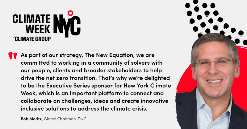 ClimateGroup's tweet photo. We’re delighted to be working with @PwC at #ClimateWeekNYC as our Executive Series Sponsor. 

Read more about our Executive Series as we bring together leaders across business and policymakers to drive solutions and get climate action done.