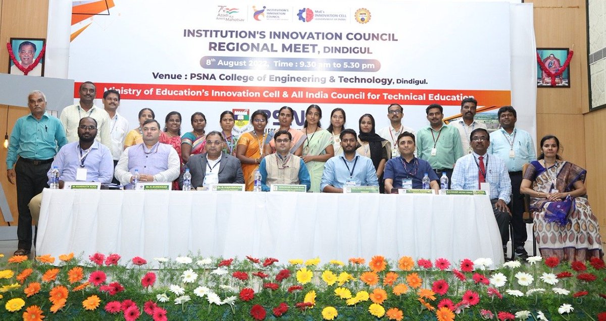 psnacetofficial's tweet image. We feel immensely proud and highly privileged to have hosted the IIC Regional Meet 2022 by Institution&apos;s Innovation Council, Ministry of Education Innovation Cell, AICTE in which 621 participants from 126 institutes of the southern region took part.
