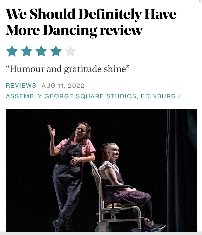 HaveMoreDancing's tweet photo. SO MUCH BIRTHDAY LOVE TODAY! And what a way to kick off the celebrations 👇 

It's ⭐️⭐️⭐️⭐️ from @TheStage for our beautiful show.

Please consider coming down TODAY @edfringe for Clara's 40th Birthday. Let's FILL THE HOUSE! 🎉🎉💃🏻💃🏻 https://t.co/Ox5ui5P5ce