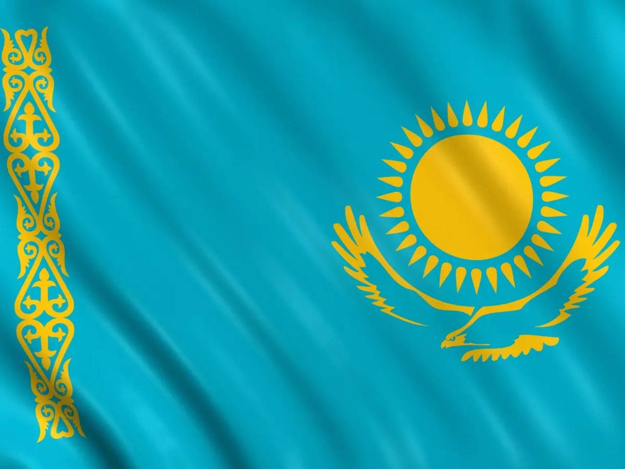 Флаги Казахстана Чехии и России