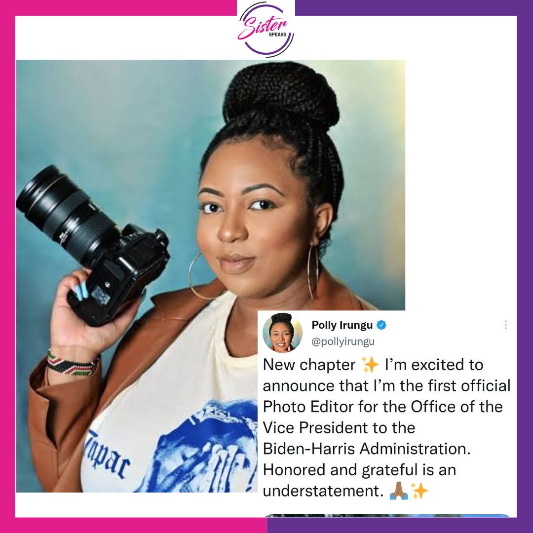 Today we celebrate @pollyirungu who has been appointed as the first photo editor for the office of US Vice President Kamala Harris. 
#thursdaymotivation #pollyirungu #jobinspiration #jobmotivation #jobideas #photography #kenyanphotographers