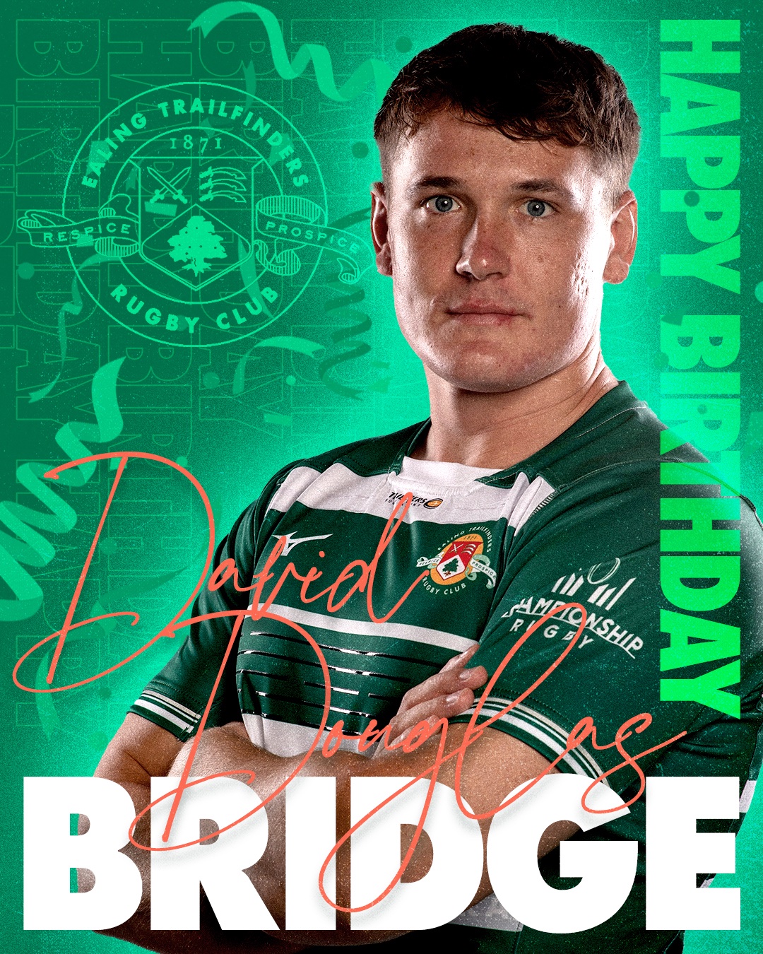 Join us in wishing a    Happy Birthday to new signing David Douglas Bridge     