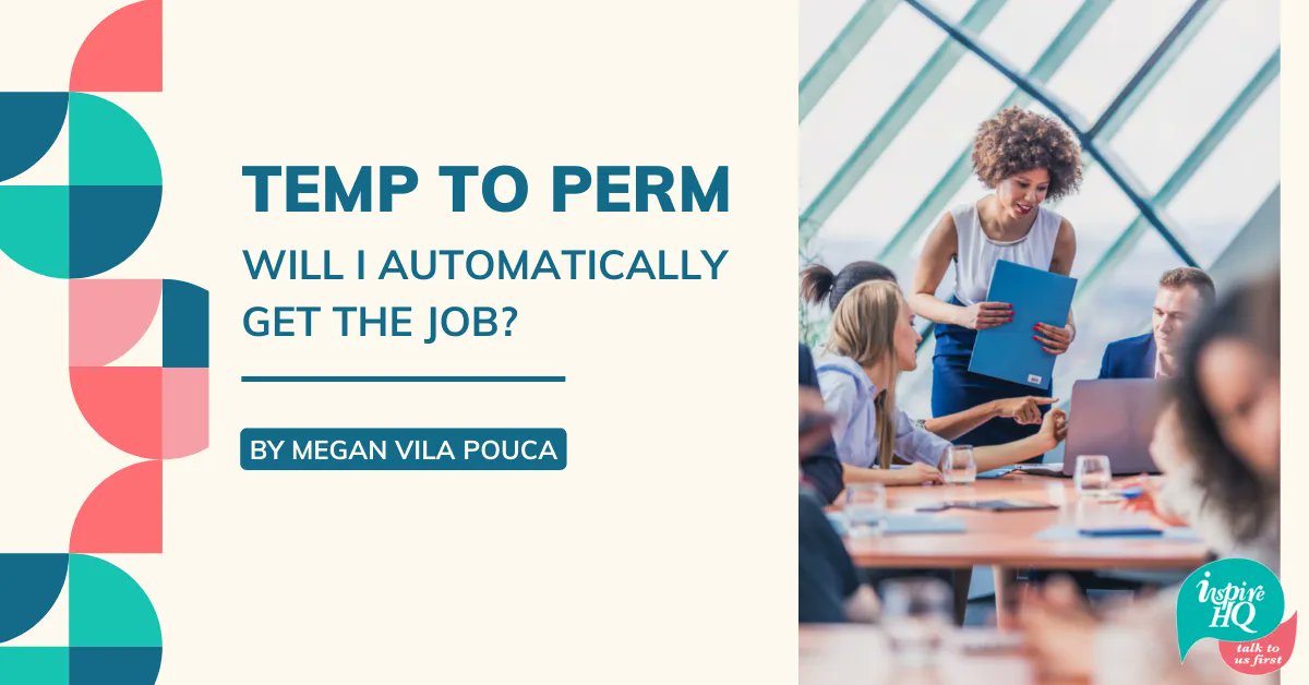 Inspire_HQ's tweet photo. Does working in a temporary role mean you'll automatically get the job once it becomes permanent? The short answer is no. The long answer is in this week's blog from Megan, make sure to read it https://t.co/nx6I97YTQT
#blog https://t.co/wtSnyW2dny