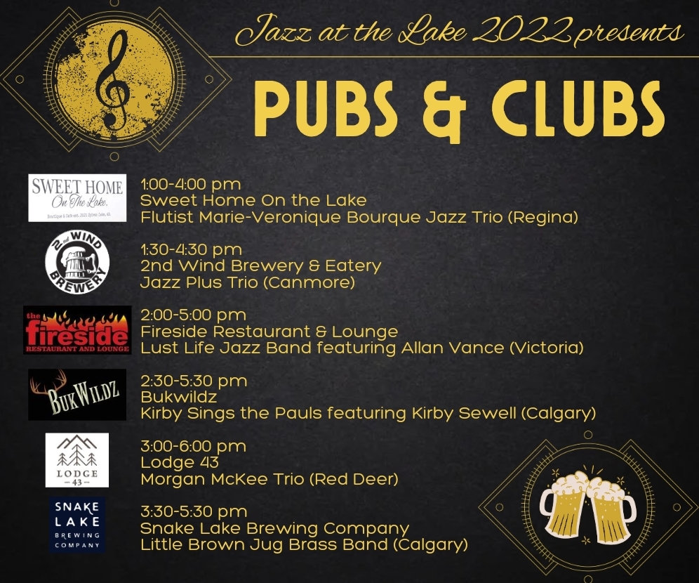 SylvanJazzFest's tweet photo. Live music is BACK and we couldn't be happier! Throughout @SylvanLake_AB today, there will be a variety of performances to take in at some fantastic local spots! 

Where will you be heading? https://t.co/ocyKKhgtWw