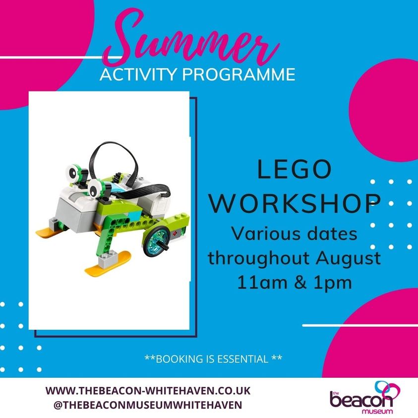 You’ve all really enjoyed the Lego Workshops this week, so we’re delighted to let you know that we’re going to continue these throughout August. We’ll be changing the design every week so you can keep coming back again To see available dates and to book please visit our website