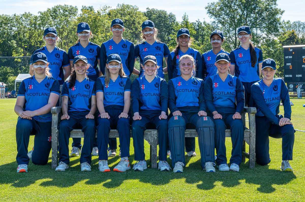 CricketScotland's tweet photo. Yesterday this group made history 😄

Read all about it 👇

🔗 https://t.co/HDmo0IbgWp

They are in action again today at 10am UK time in the final game of the series 🙌

#FollowScotland 🏴󠁧󠁢󠁳󠁣󠁴󠁿 https://t.co/3mB20ryi7V