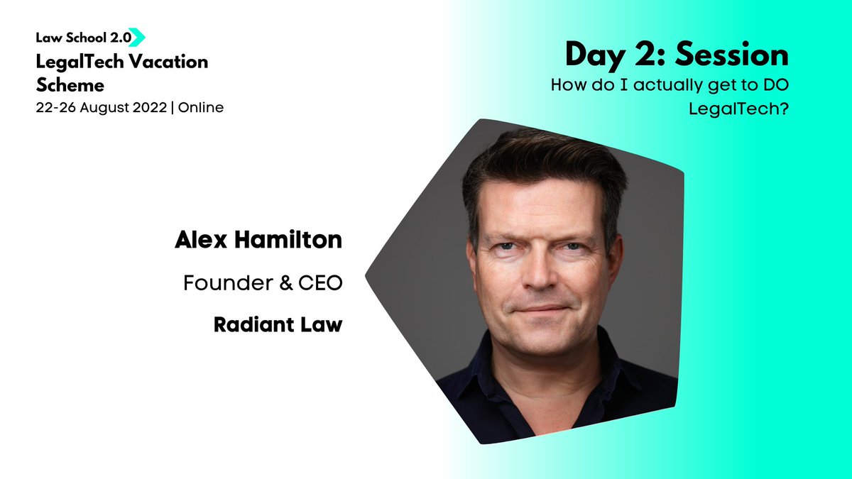 ls2_0's tweet photo. Already getting to grips with what LegalTech actually is... but just unsure how it is used in practice?  

⚡️ Alex Hamilton, Founder &amp; CEO of @radiantlaw, will speak about 'How do I actually get to DO LegalTech?' 

Save your space: https://t.co/iT3haRvMce

#ltvs #legaltech https://t.co/BOVOcgn0Ff