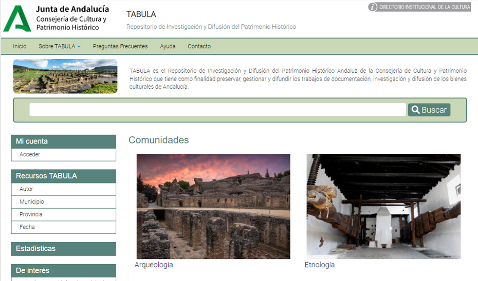 CulturaAND's tweet photo. 💻 La plataforma #Tabula difunde las investigaciones sobre el Patrimonio Histórico de #Andalucía

🏺 El repositorio digital arranca con más de 11.000 registros de actividades arqueológicas, recursos didácticos y publicaciones

➡ https://t.co/00Mp6yF2nX https://t.co/Lfkrb4fMXK