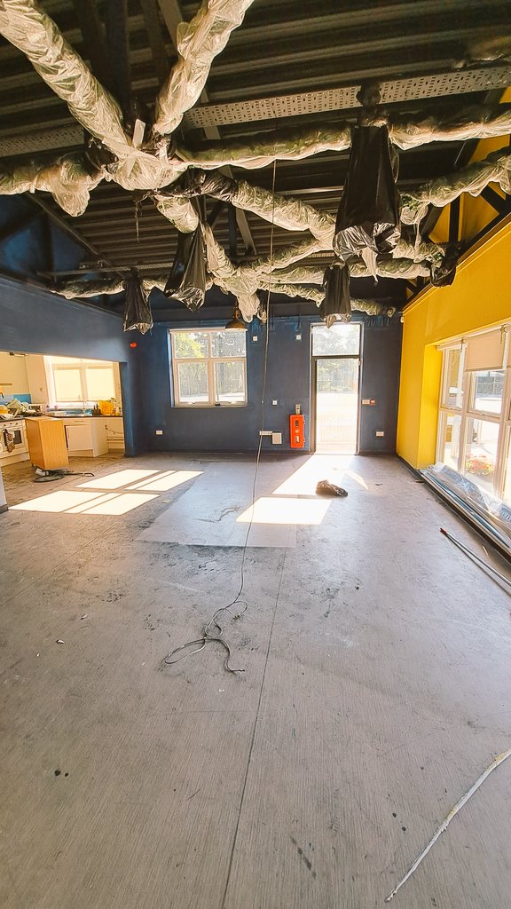 We got colour in the <a href="/pioneerhousesch/">Pioneer House High School</a> cafe. Very excited to see this finished project 😀