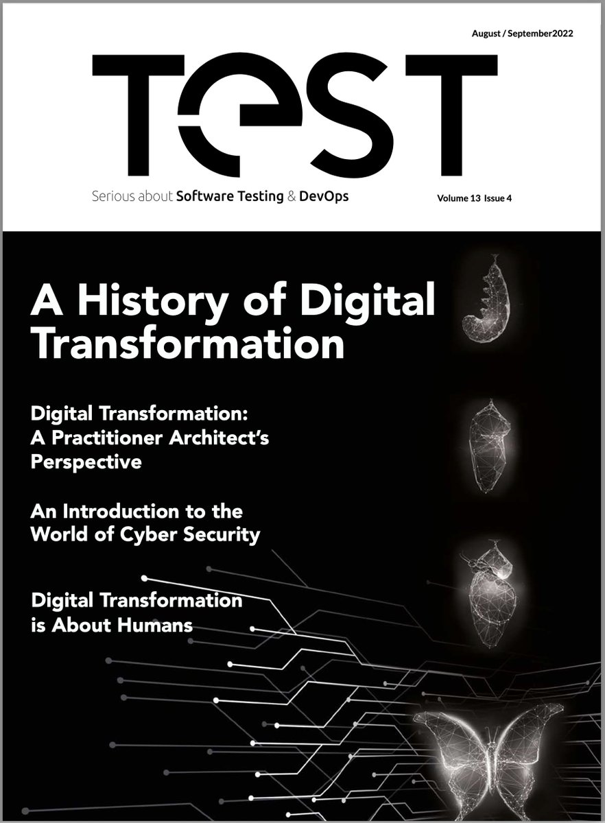 testmagazine's tweet photo. The August/September issue of TEST #Magazine is OUT; This time, A History of #DigitalTransformation: Practitioner Architect’s Perspective, An Introduction to the World of #CyberSecurity
READ HERE: https://t.co/QyfckDKfrV
#testmagazine #testing #conference https://t.co/Mp3nOkN1RB