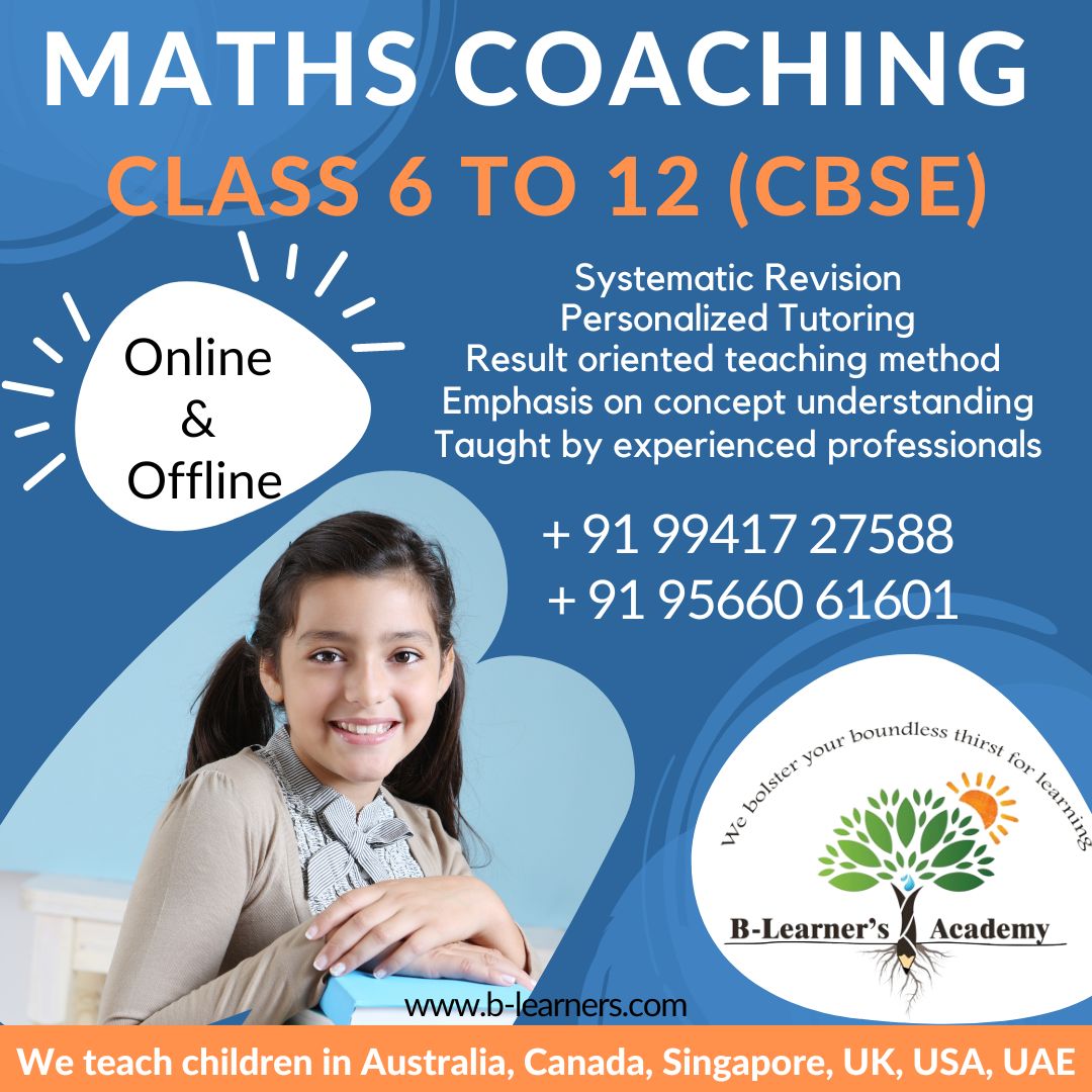 BLearner1's tweet photo. Belearners Academy is offering online &amp; offline tutoring of Maths for Class 6 to 12 CBSE

Taught by experienced professionals
Personalized tutoring 
Emphasis on concept understanding
Systematic revision
Result oriented teaching method

+91 9566061601 9941727588
#belearnersacademy https://t.co/Px07gHFZs6