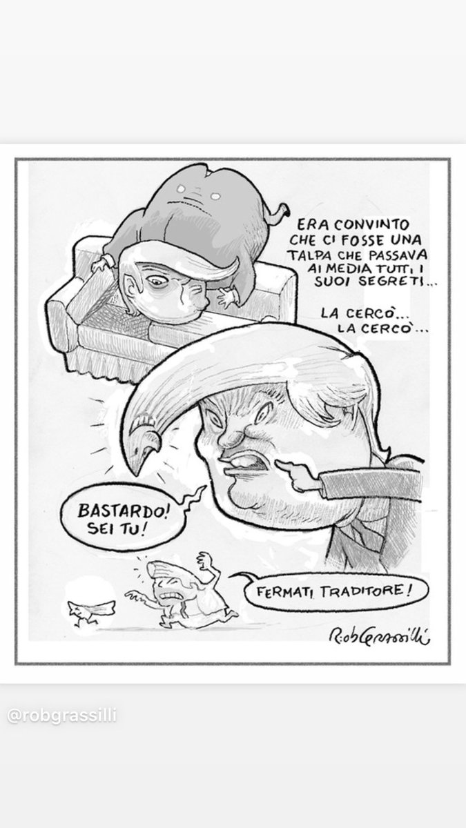 Strumpone sempre più nei guai, quei viscidi dei Repubblicani fanno quadrato (oh, con lu lè as magna e as cumanda), ma noi già nel 2017 in questa raccolta di vignette (“Mein Trump”, raccolta satirica edita da Editore Intrecci) sapevamo di certe dinamiche dietro le quinte.