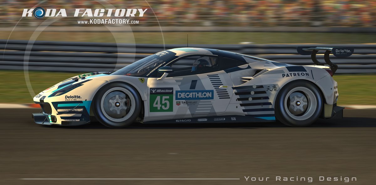 One of the 100+ currently available skins on Patreon:  patreon.com/kodafactory  #iRacing #rFactor2 #ACC #kodafactory #kodasimracingdesign