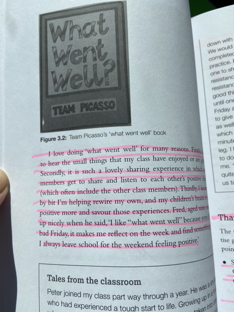 Alexieshaw's tweet photo. @AdrianBethune Have loved reading your brilliant book, ‘wellbeing in the primary classroom’ -came across it when researching my 3rd PGCE essay on wellbeing. And now really excited to use your #tribalclassroom ideas with my own class as an ECT in year 3. https://t.co/BhPG3x2WIt