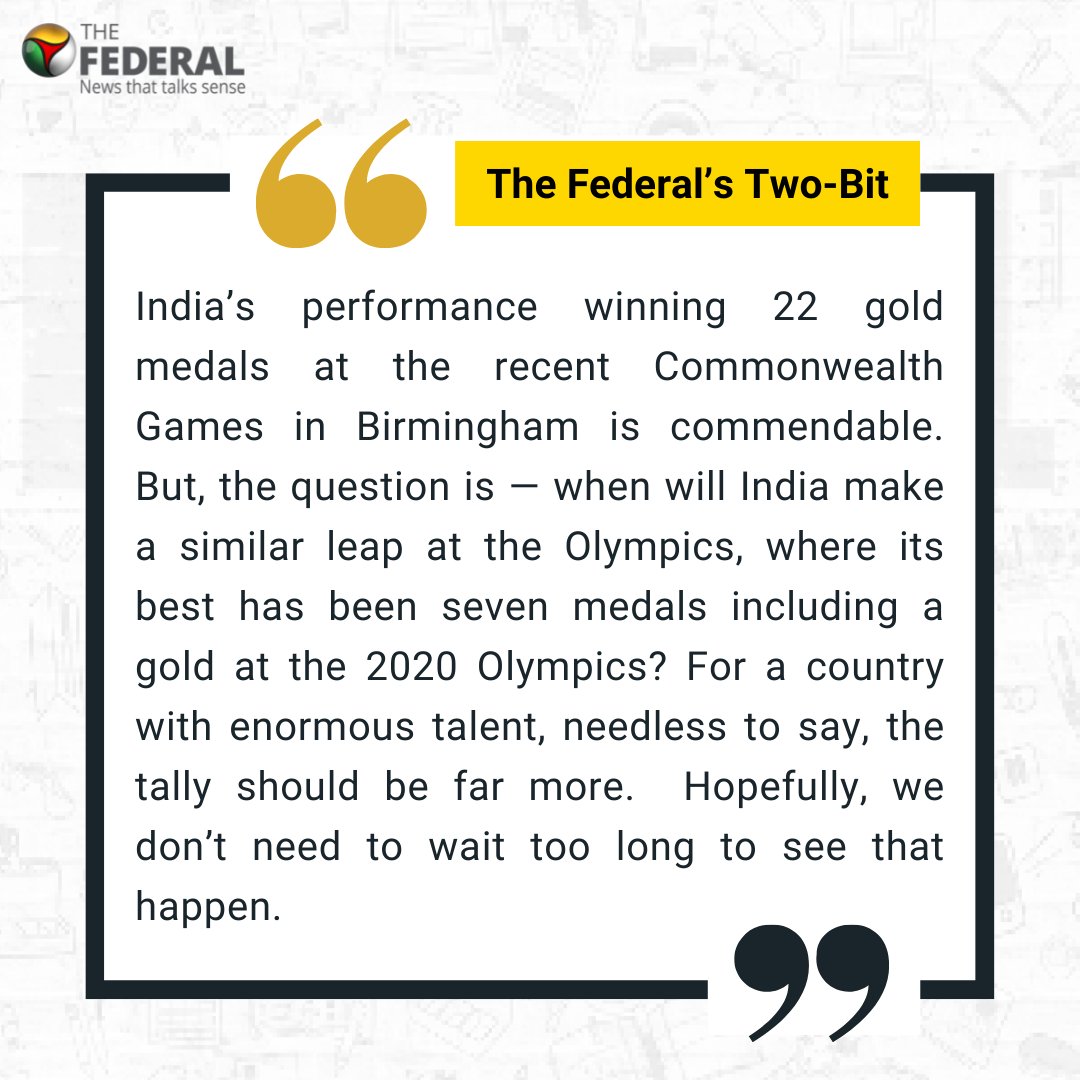 The Federal Two-Bit

#TheFederal #TheFederalTwoBit #CommonwealthGames22 #Commonwealth #CWG2022India #GoldMedal #CommonwealthGames2022 @birminghamcg22