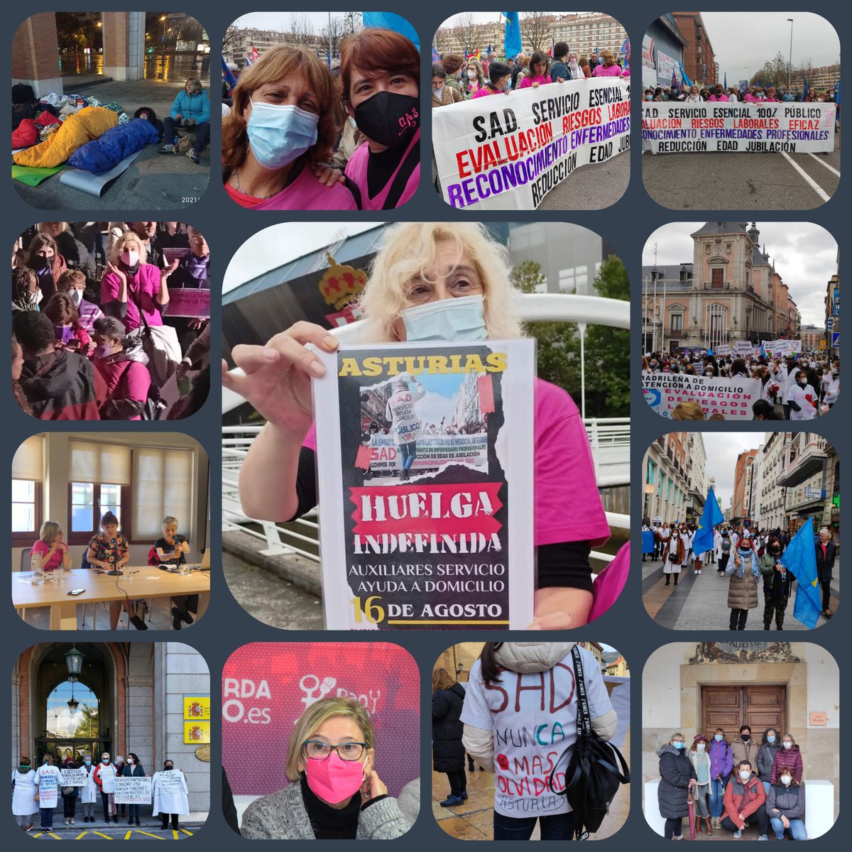 Hemos luchado en las plazas, en las calles, en plenos de ayuntamientos, nos fuimos a Madrid y dormimos al raso. Hemos aprendido en los debates. Y lo más importante ahora estamos unidas. Nos vamos a la HUELGA con toda la fuerza de nuestra lucha.