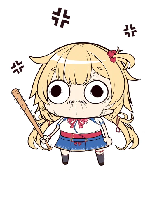 ブチ切れホロライブNo.42 は～ちゃま#はあとartは～ちゃまは何故か釘バットを持ってるイメージがあるんですよね。 