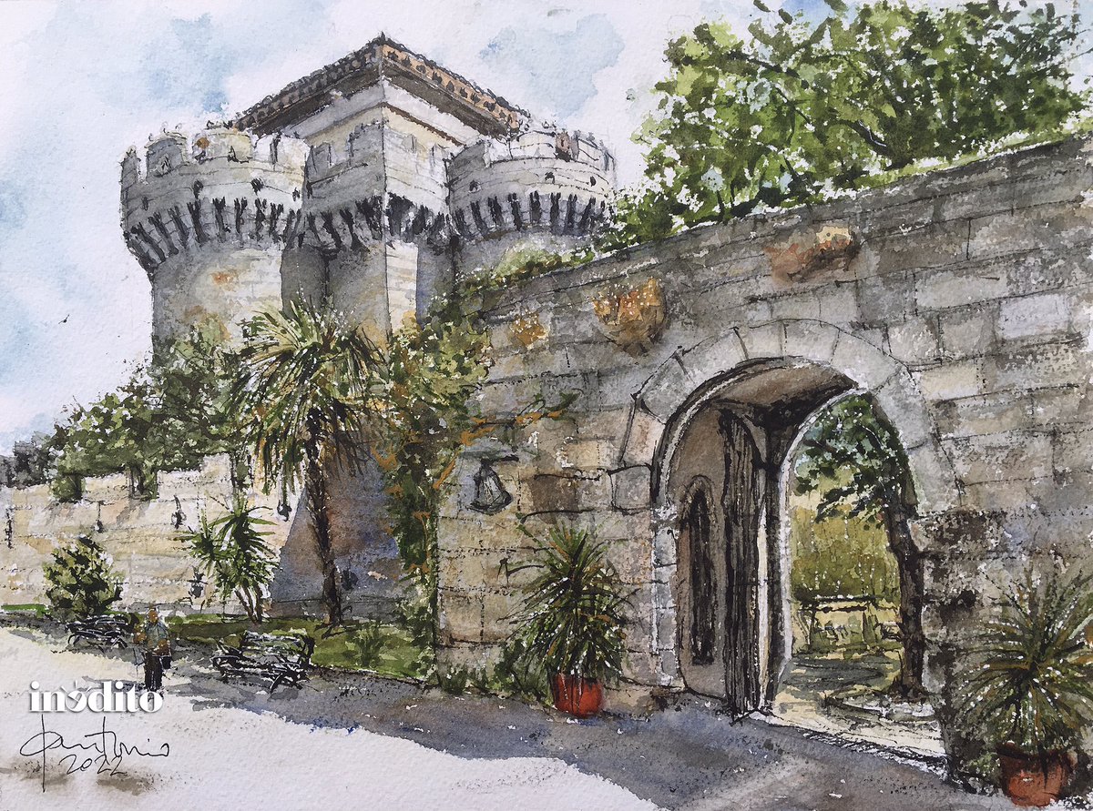 Granadilla. Cáceres

The former town of Granada is very special: Once its inhabitants were forced to leave by the construction of a reservoir in 1965, it preserves intact the wall built by the Muslims in 9th C. As it was my grandfather's town, it is also mine.

#watercolor