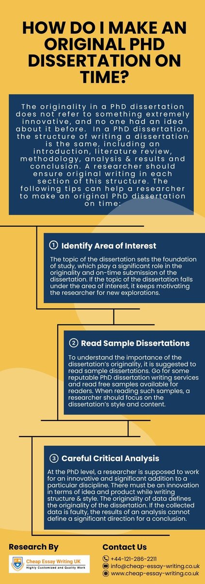 essaywriting_uk's tweet image. A unique idea will surely end you up maintaining the originality of PhD dissertation.Some tips can help a researcher write an original PhD dissertation on time.#phddissertation #dissertationwritingtips #phddissertationhelp #cheapessaywritinguk #phdresearch
cheap-essay-writing.co.uk/phd-dissertati…