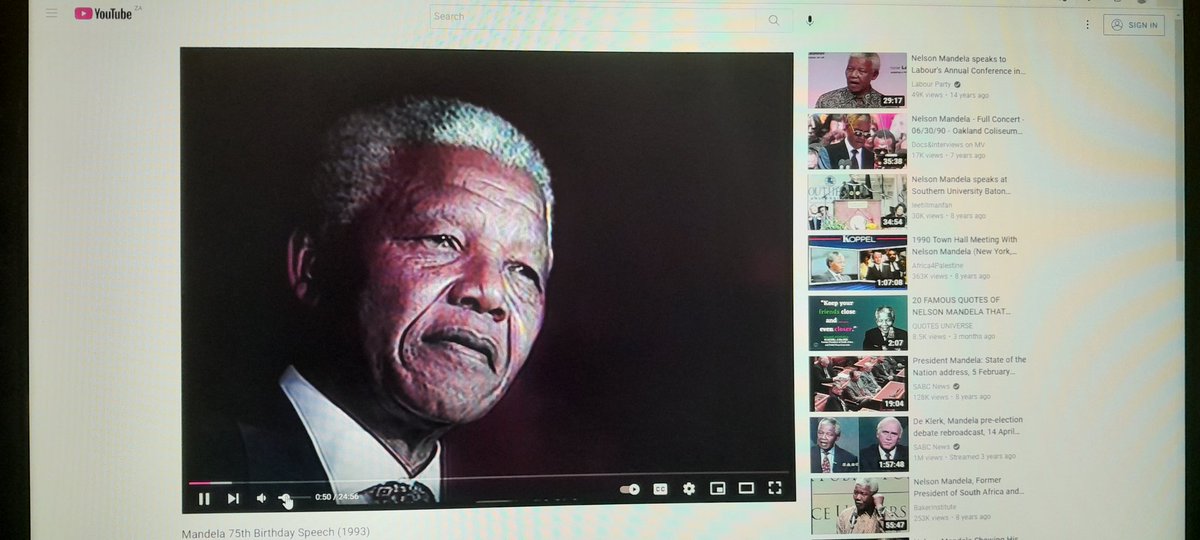 Nthabiseng243's tweet photo. Mr Nelson Rolihlahla Mandela's birthday celebration  in 1993 was a celebration of peace and also a celebration of the richness of our cultures as South Africans.
#TUTJourn2022
#Mandela75 https://t.co/FBskAZOIkx