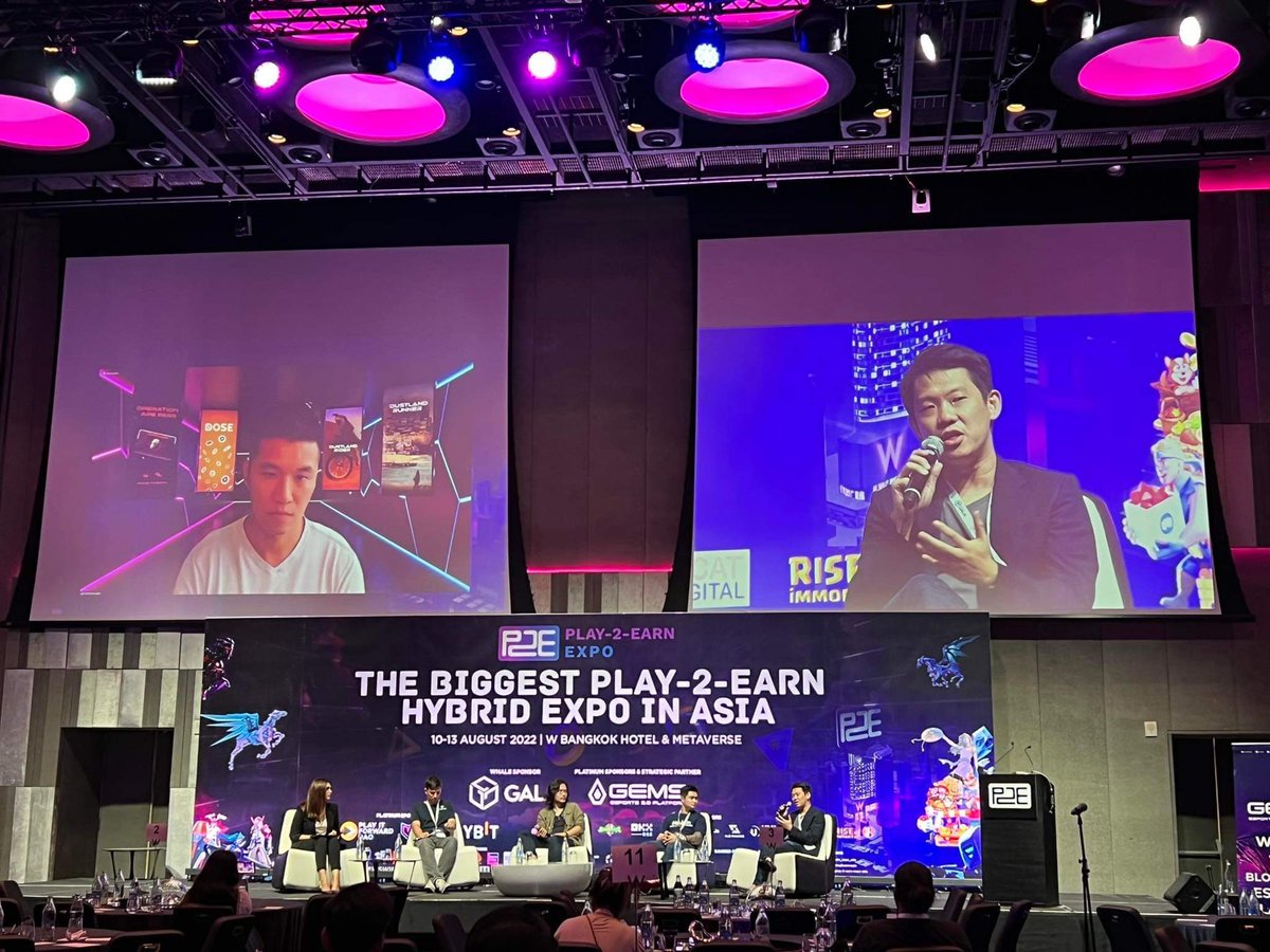p2e_expo_asia's tweet photo. HAPPENING NOW: @nikichain moderates the panel for “The Evolution of GameFi with Move2Earn” 

Esteemed panelists include Jo Alexander of @MoveonHello, Adrian Ho of @binance, Keith Rumjahn of @OlivexFitness, Jon Russell of @cryptocom &amp; Chewin Sirisak of ERECTUS 🙌 https://t.co/fLQsRjV6DM
