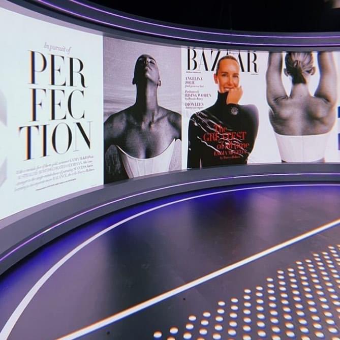So nice to see our layout for Harper’s Bazaar August issue large on the Channel 7 Sport wall - amazing - just like @emmamckeon ‘s performance at the #commonwealthgames #jessrubyjames photography <a href="/jessrubyjames/">jess howard</a>