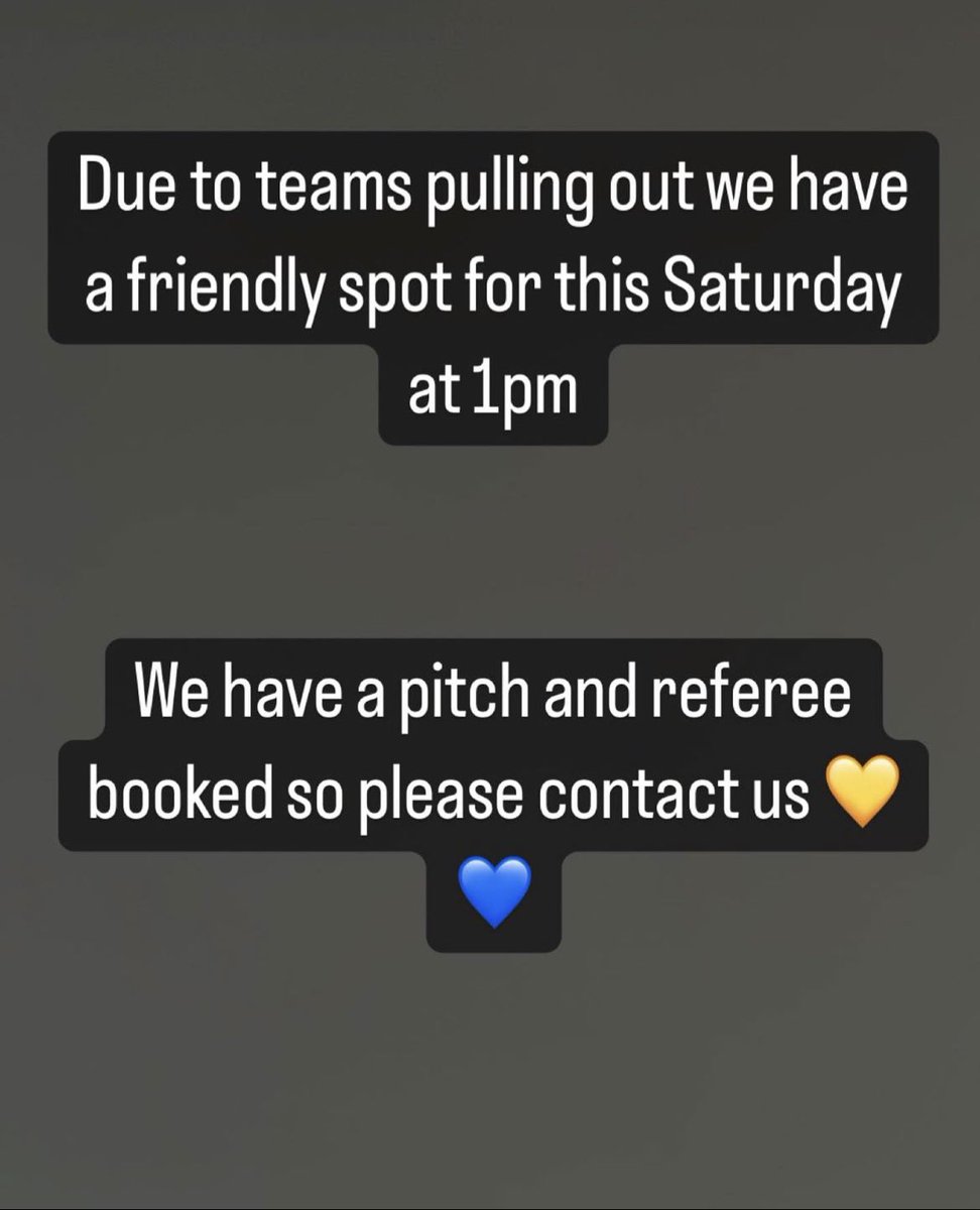 If you would like a friendly give us a message. Please share this about 💛💙