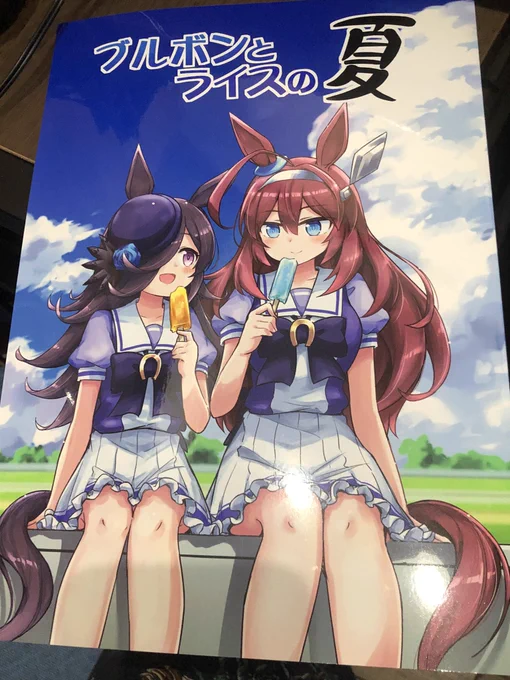 新刊の見本届いた!!!!今回青が綺麗に出るように表紙を6色印刷にしたからめっちゃ綺麗!! 
