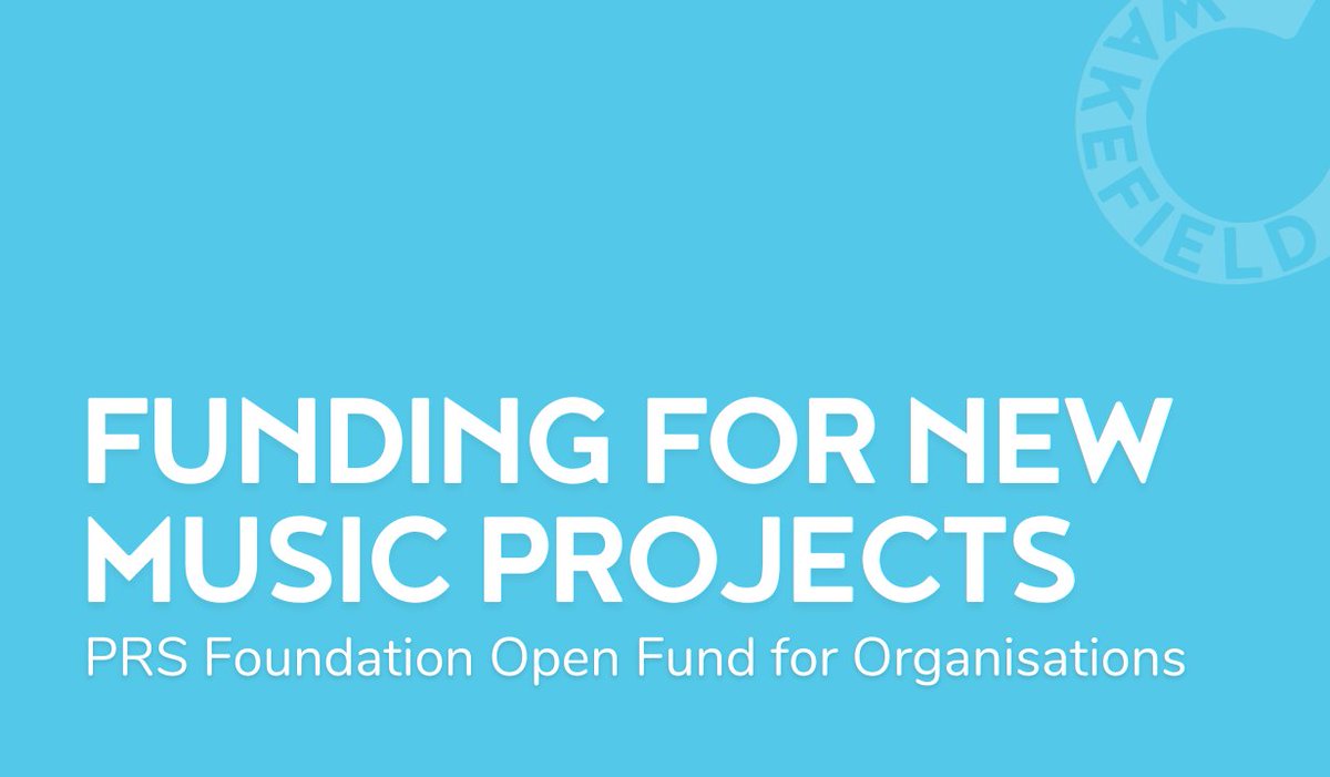 CreateWakefield's tweet photo. Call out to promoters, talent development organisations, venues, festivals, curators, and large performance groups! @PRSFoundation funding is available for supporting new music.

📅Apply before 14th Sept 2022

👉https://t.co/bvXnP9Xyw0 

#creativewakefield #musicproduction https://t.co/02grc8QqQy
