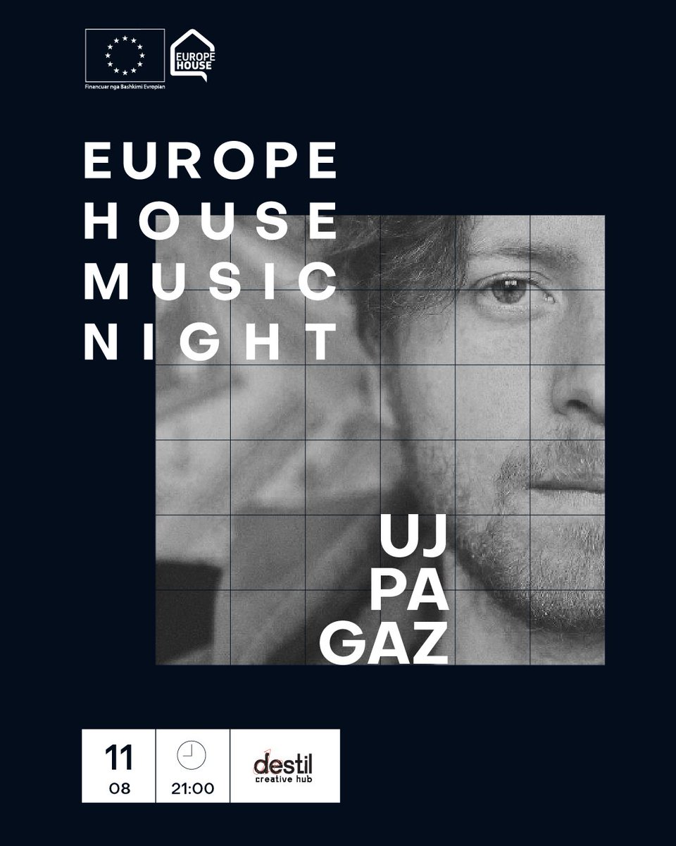 EUinAlbania's tweet photo. 🤔What are your plans for tonight?
📌 Join us at #Destil for another Europe House Music Party 🎶, starting from 21:00. Tonight we are enjoying the performance of 🎧 Uj Pa Gaz.
Get your friends and don't forget to scan the QR code on your table and play the #EU Quiz .
😉 See you! https://t.co/tbGDqgEv2D